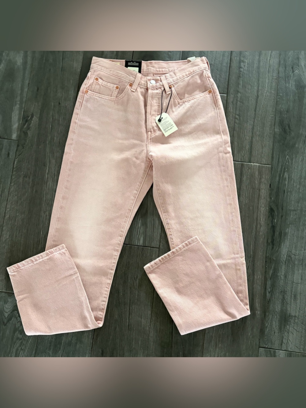 Levi's 501 Original Women's Jeans Scraped Pale Mauve - Pink - Picture 4 of 5